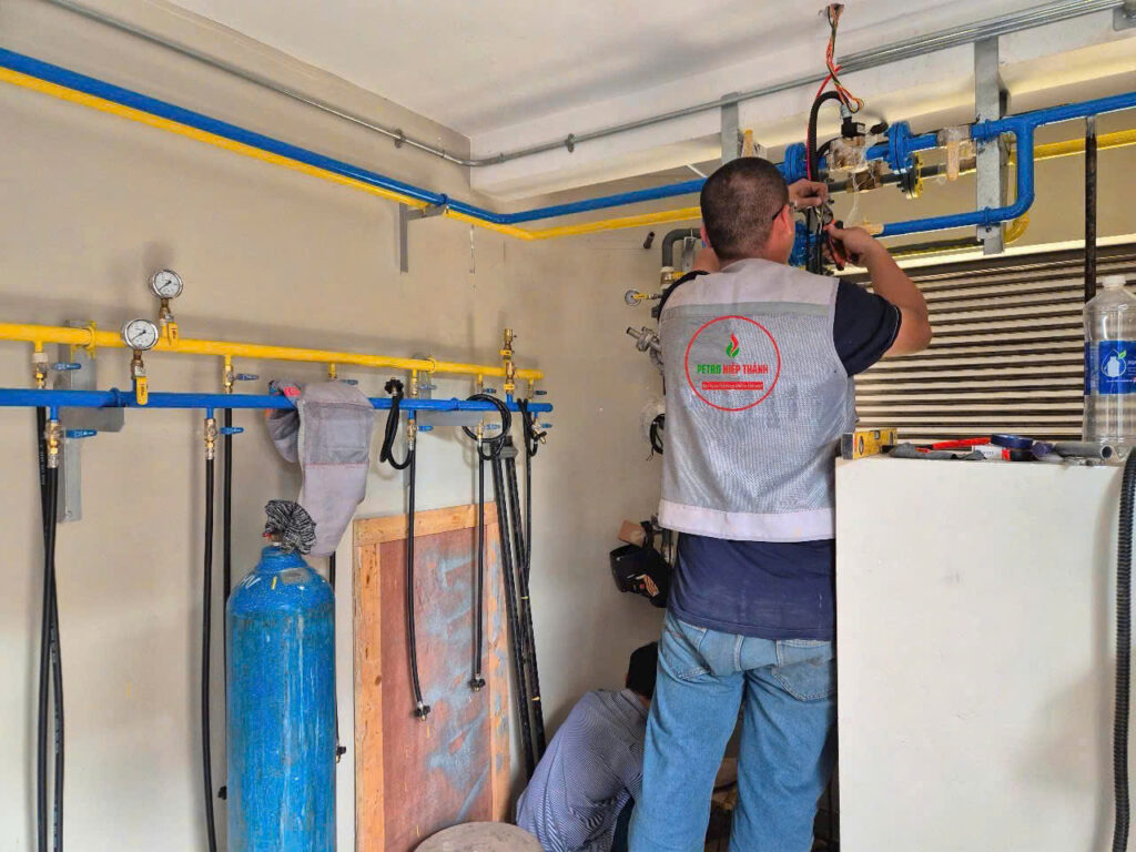 Hình ảnh thi công hệ thống gas công nghiệp